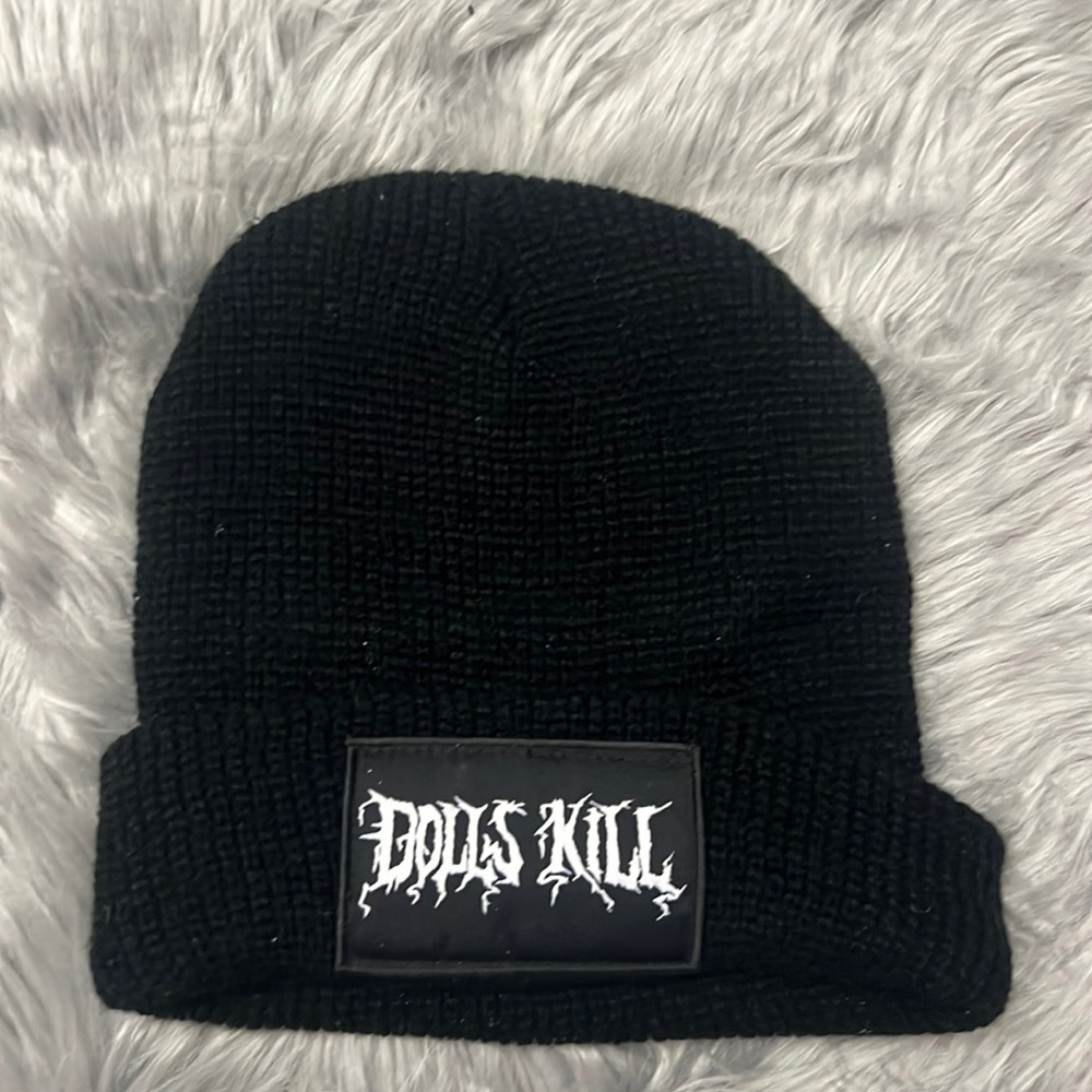 Dolls Kill Black Beanie